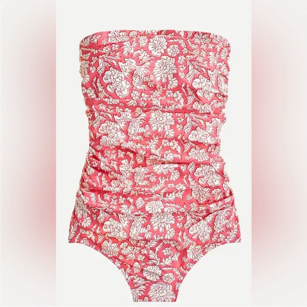 FINAL SALE! NWT J. Crew Pink Floral Halter Swimsuit 
Sz 16